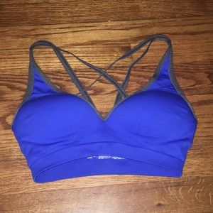 Pink push-up sport bra